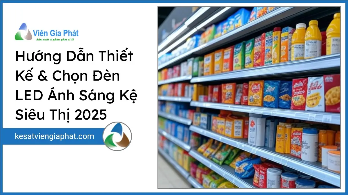 Ánh sáng kệ siêu thị với đèn LED chất lượng cao, bố trí hợp lý giúp trưng bày hiệu quả, tăng thu hút khách hàng PT Phúc Thịnh