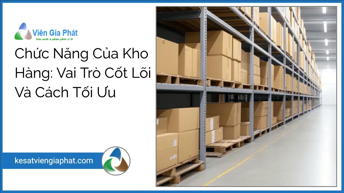 Kệ sắt V lỗ trong kho hàng Viên Gia Phát, lưu trữ và bảo quản hàng hóa hiệu quả, tối ưu không gian kho.