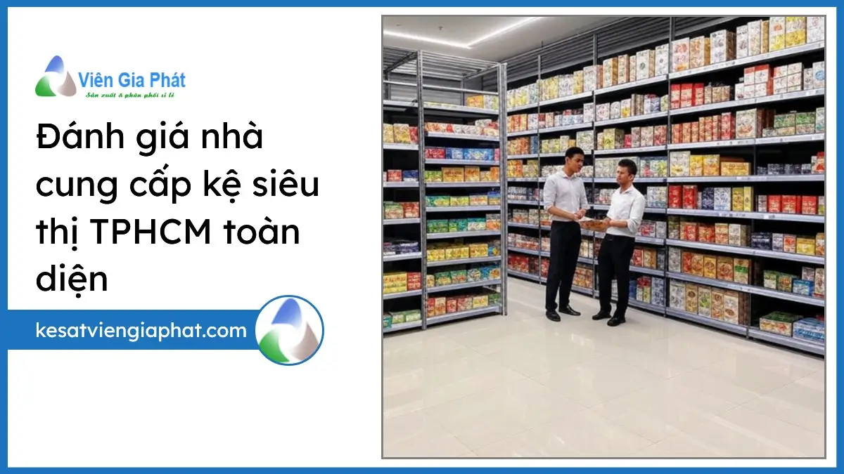 Hình ảnh kệ siêu thị chất lượng cao tại TPHCM được đánh giá theo checklist toàn diện của PT Phúc Thịnh