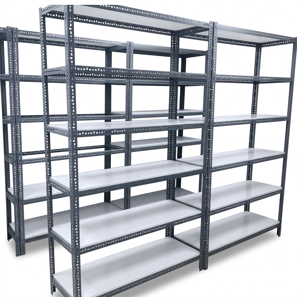 Kệ Sắt V Lỗ Lắp Ghép Cho Tiệm Tạp Hóa Nhỏ – 3–6 Tầng, Tải 80–100kg/Tầng 1 KỆ ĐA NĂNG 12