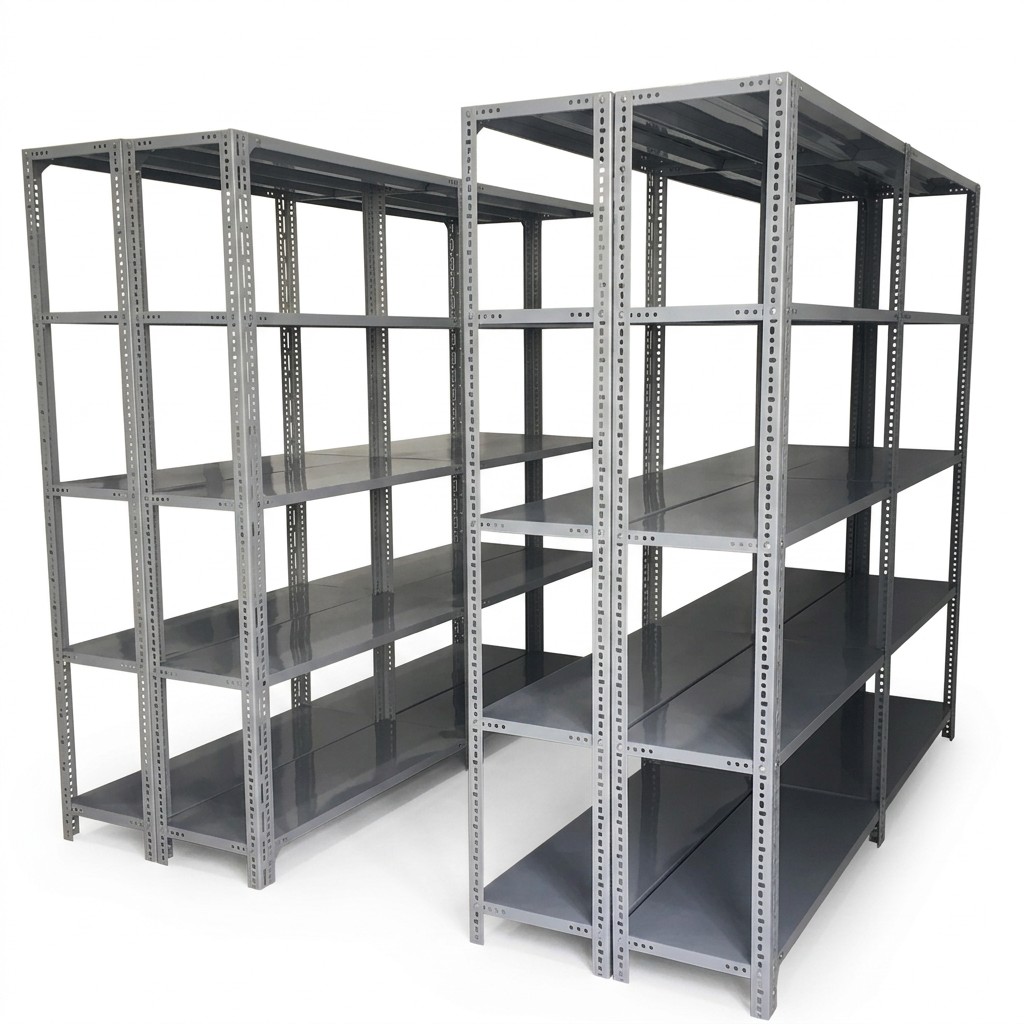 Kệ Sắt V Lỗ Lắp Ghép Cho Quầy Thuốc Nhỏ – 3–6 Tầng, Tải 80–100kg/Tầng 1 KỆ ĐA NĂNG 22