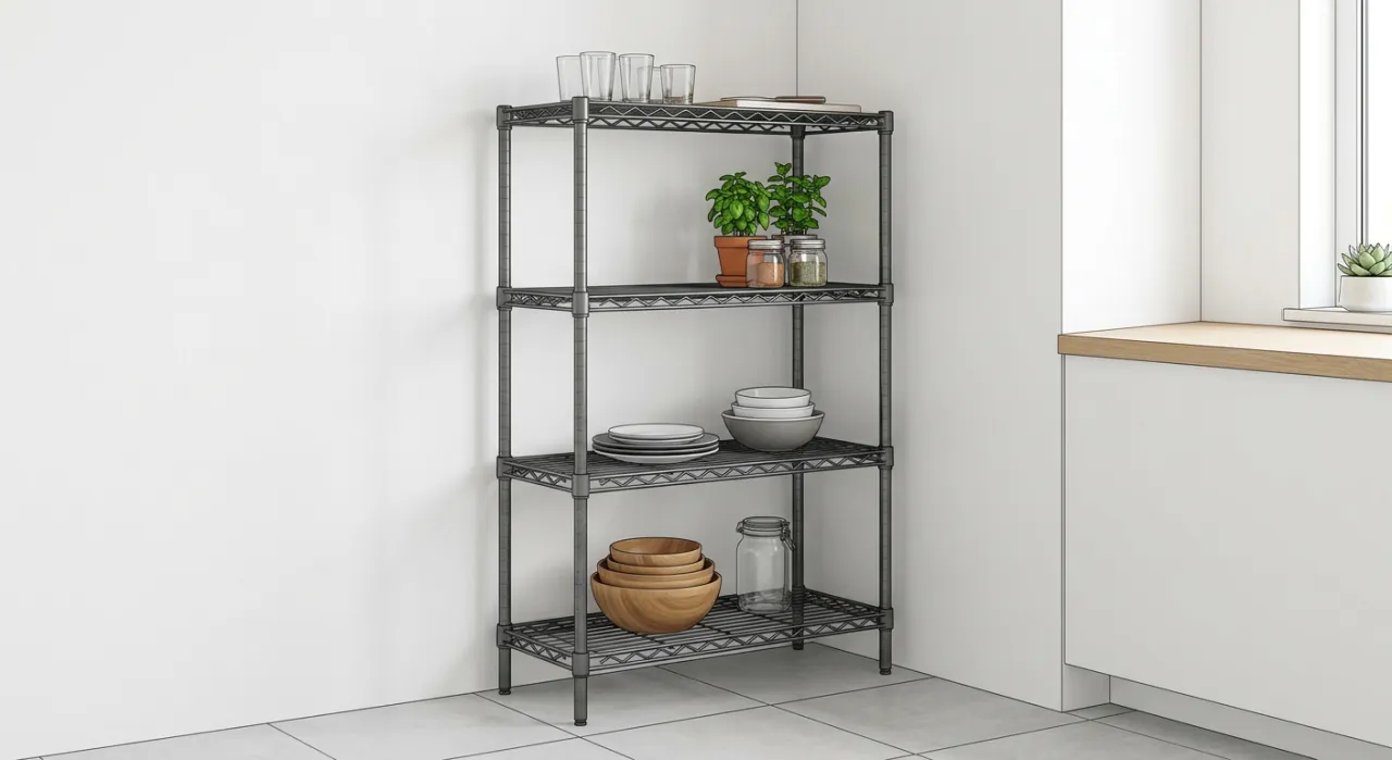 Kích thước kệ sắt để đồ nhà bếp