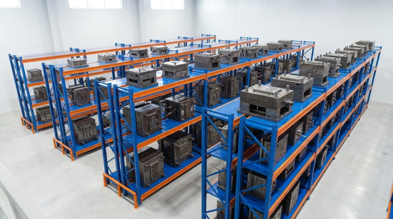 Cập Nhật Giá Để Khuôn Mẫu & Giải Pháp Lưu Trữ Hiệu Quả 1 Kệ trung tải Viên Gia Phát chứa khuôn mẫu kim loại trong nhà xưởng