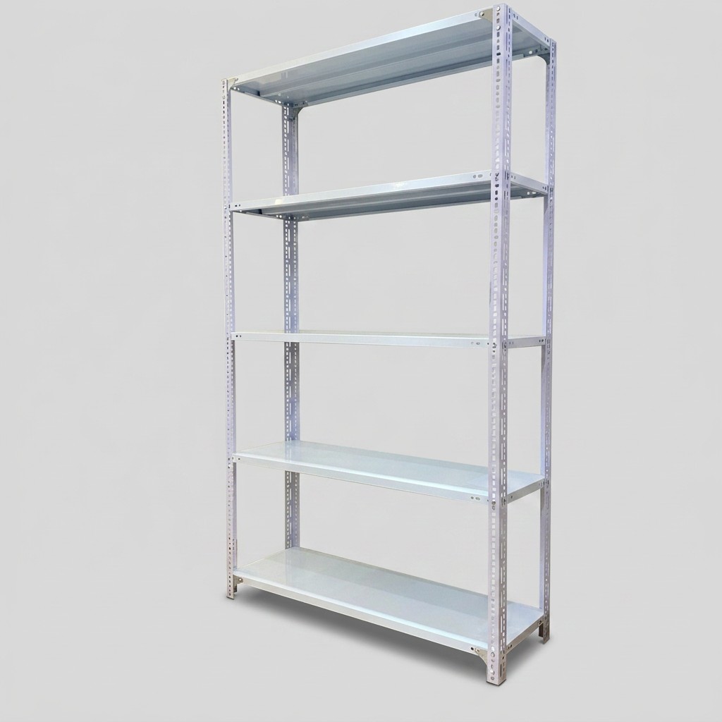 Kệ v lỗ 5 tầng – Cao 2m, Rộng 0.4m, Dài 1m, màu trắng