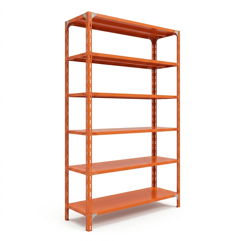 Kệ v lỗ 6 tầng – Cao 2m, Rộng 0.4m, Dài 1m, màu cam