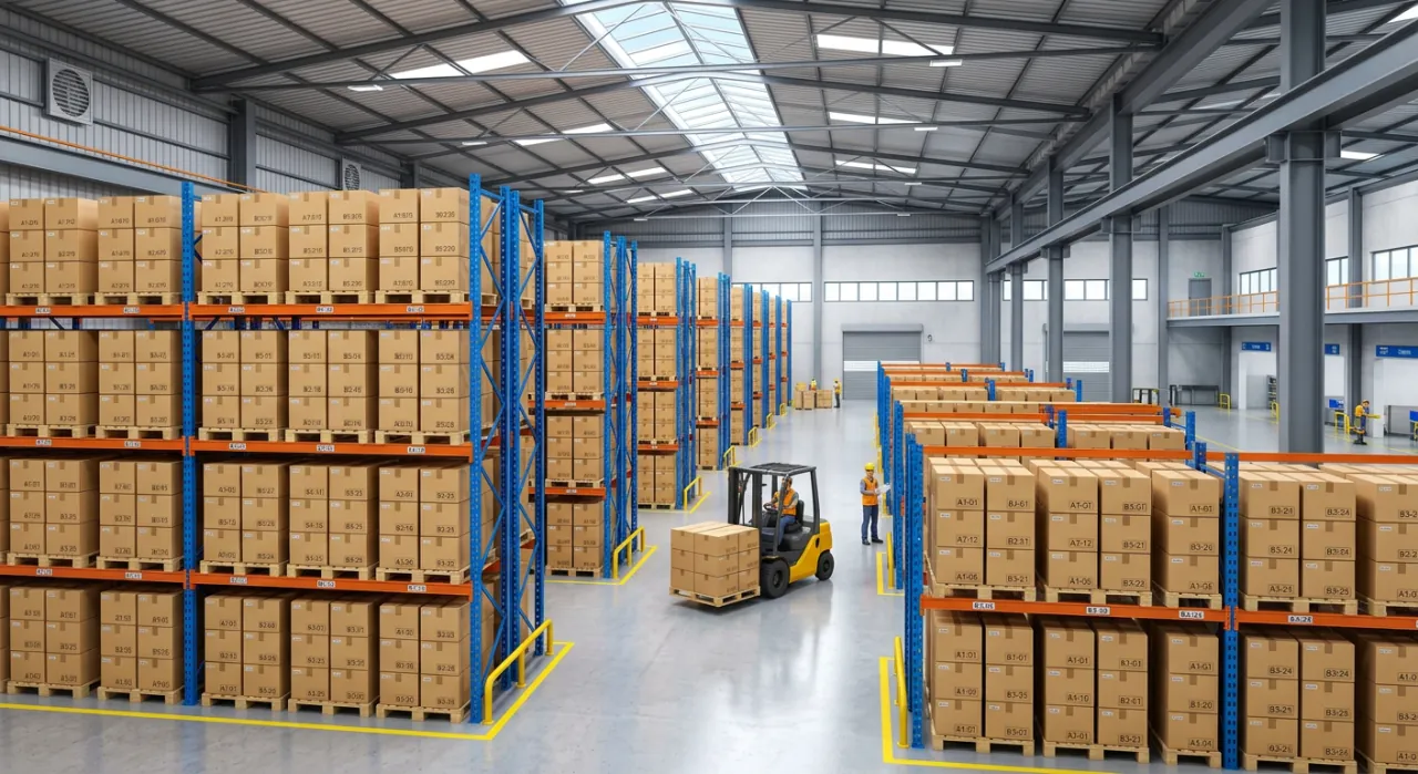 Kho Ngoại Quan Là Gì? Phân Biệt Với Kho Thường & Bảo Thuế 4 Sắp xếp hàng hóa trong kho ngoại quan bằng kệ trung tải Viên Gia Phát